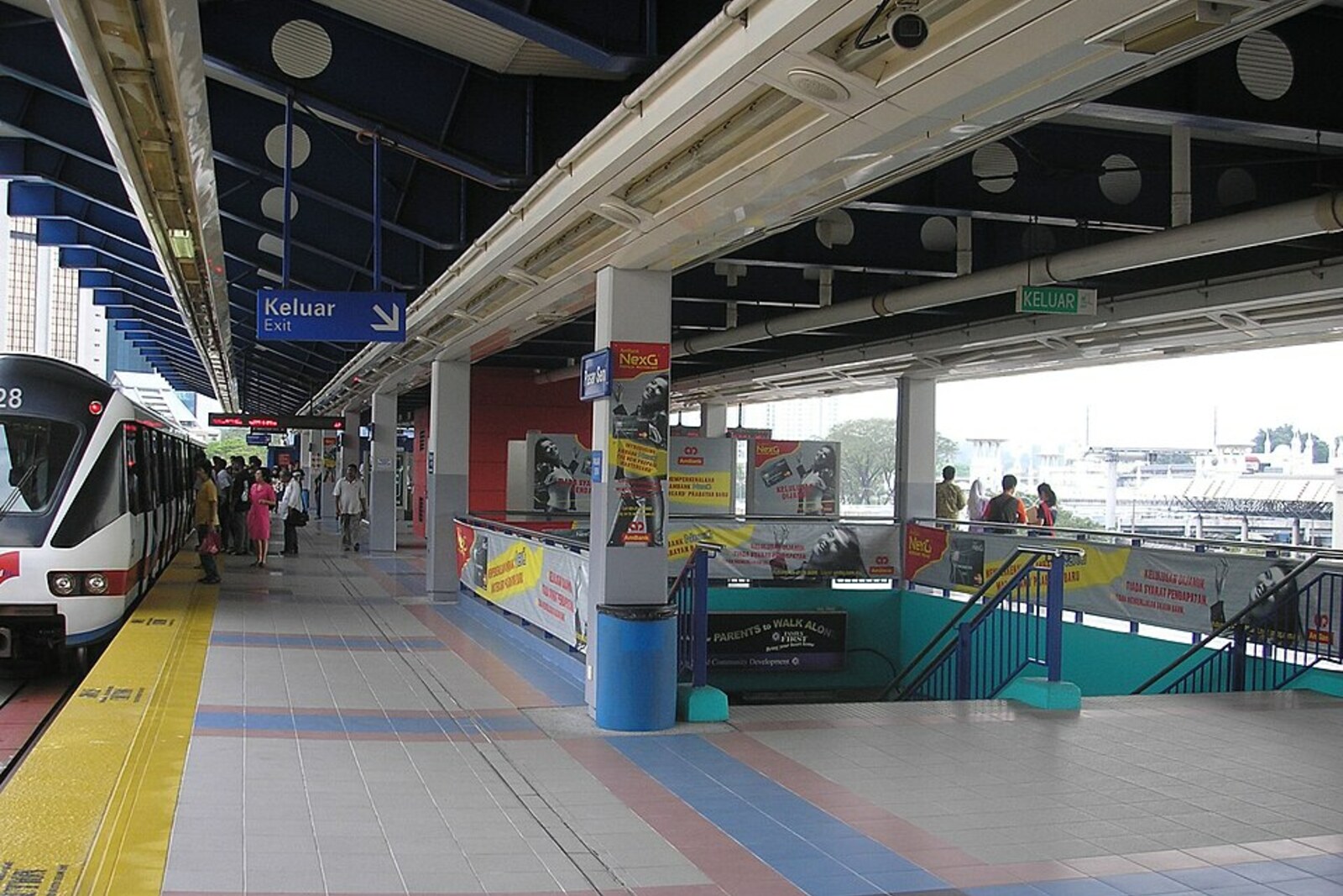 Pasar Seni station beside the historic center of Kuala Lumpur.