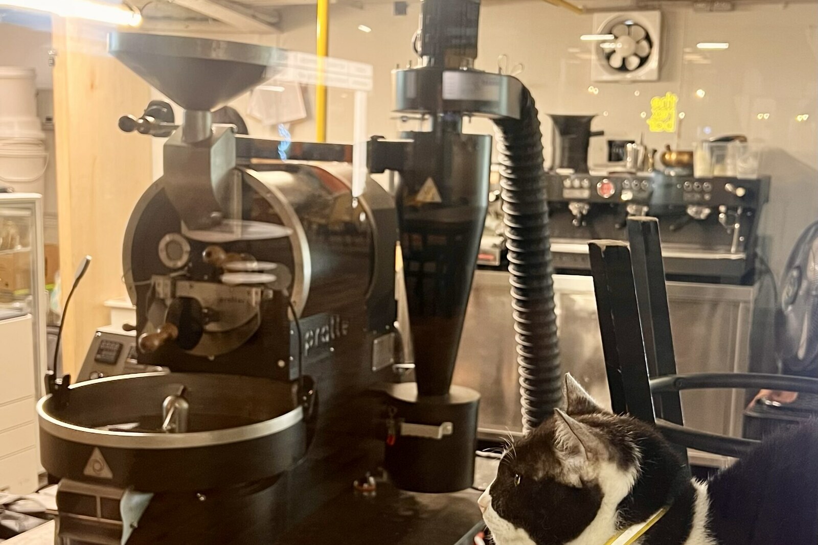 Coffee shop and roastery area inside the REXKL cultural center in Kuala Lumpur.