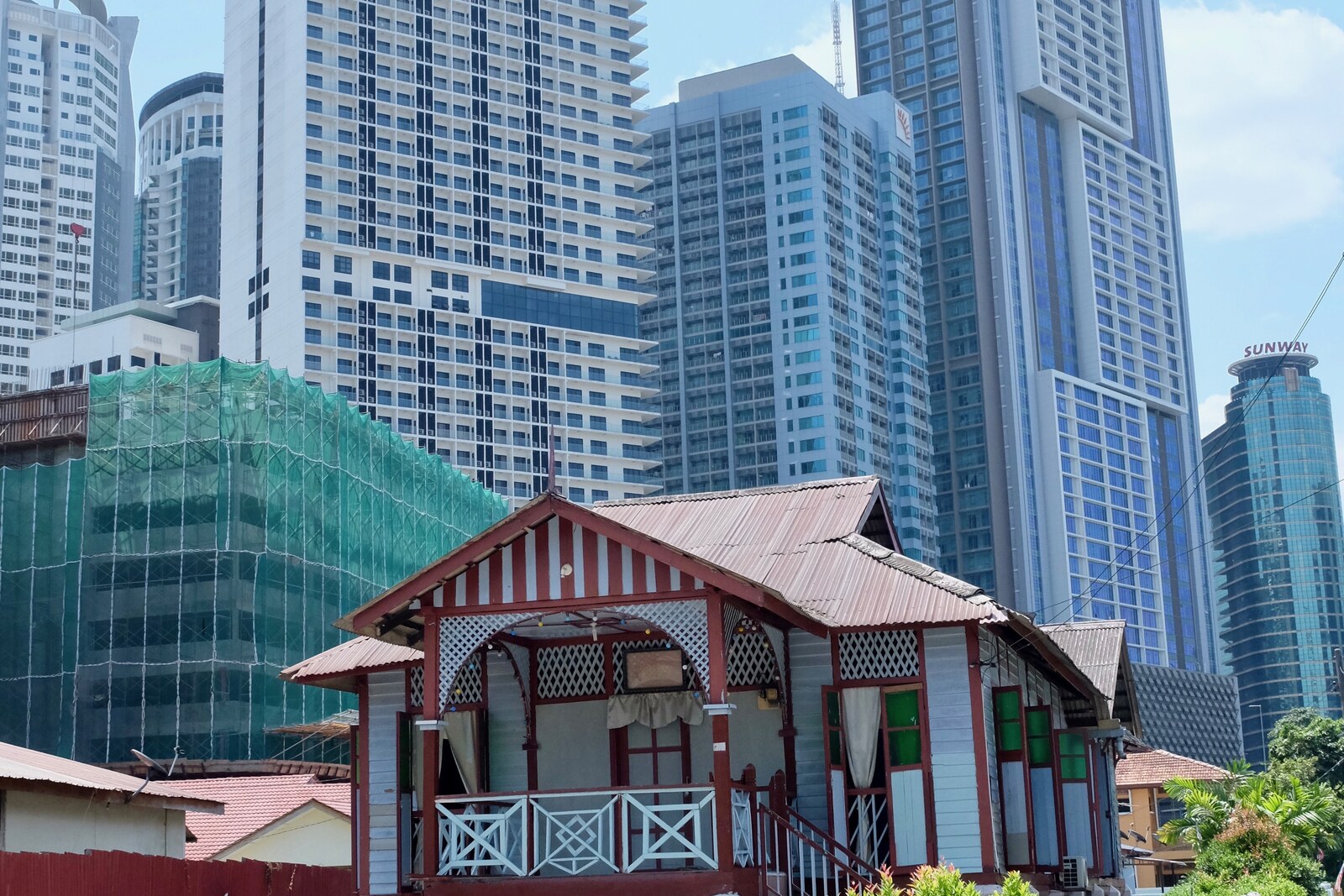 A wooden house in the Kampung Baru district of Kuala Lumpur.