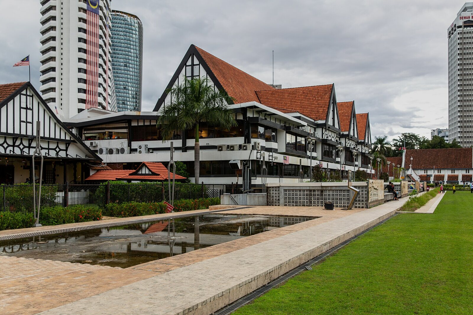 Royal Selangor Club at the edge of Merdeka Square.