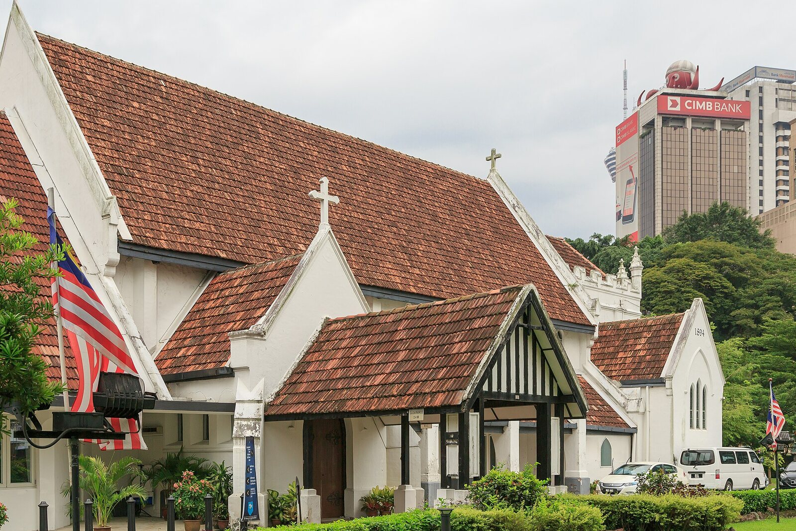 St. Mary's Church beside the historic square.