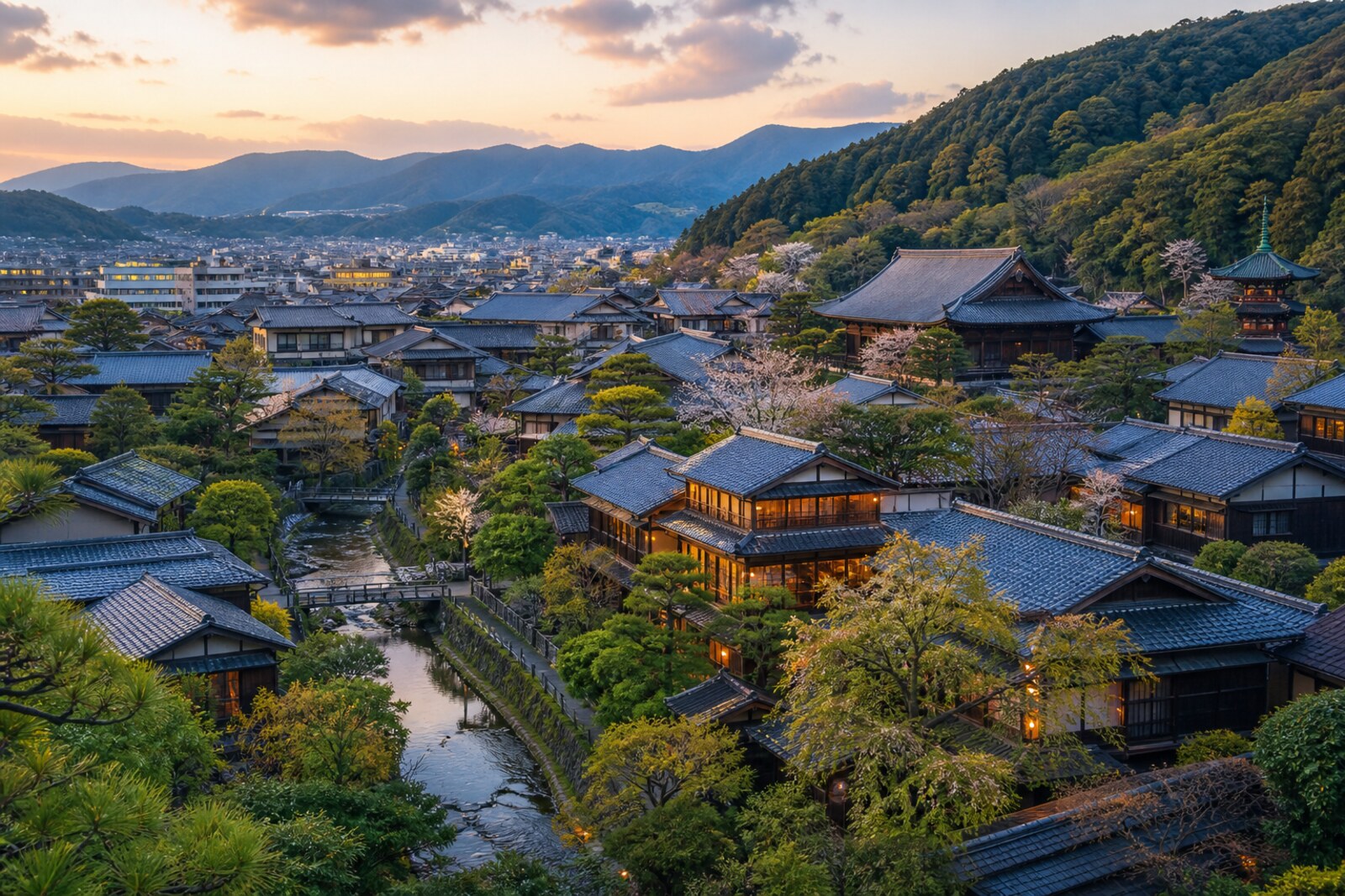 Generated editorial hero image for the city of Kyoto