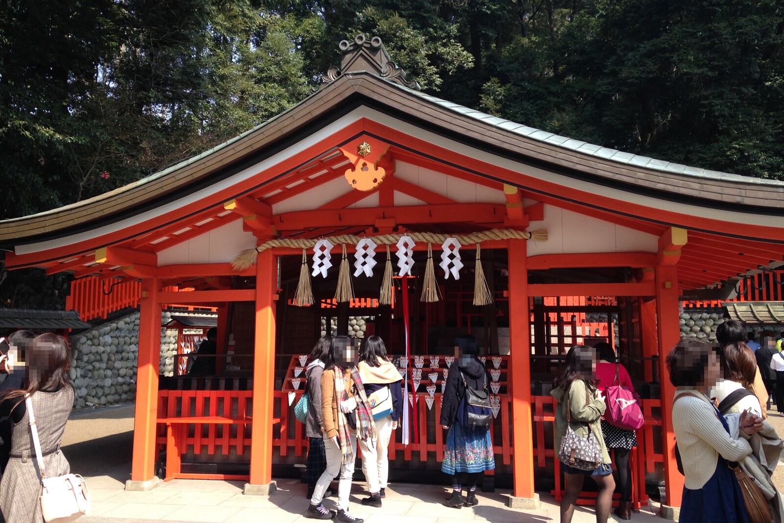 The small prayer building of Okusha Hohaisho in the forest