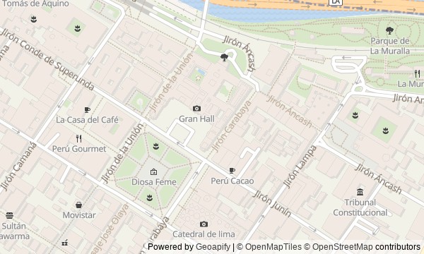 Walk map: Power and Law in Lima’s Historic Center