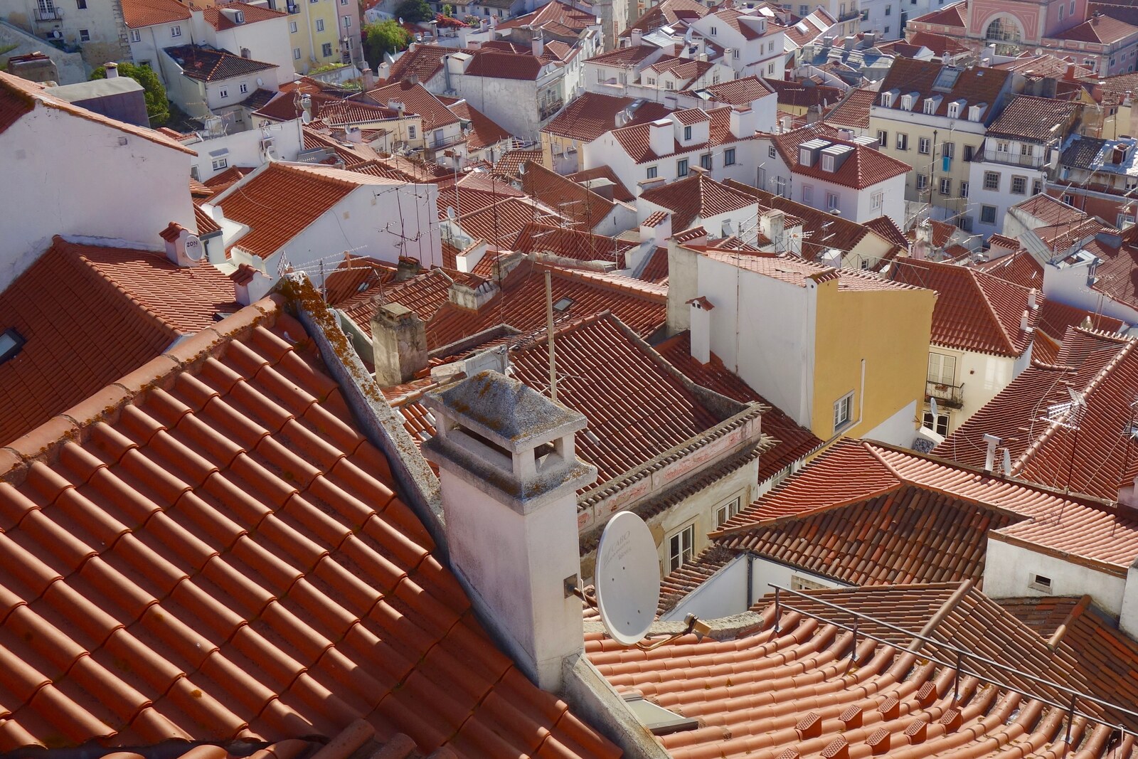 View of Alfama and the Tagus from the terrace of Miradouro das Portas do Sol