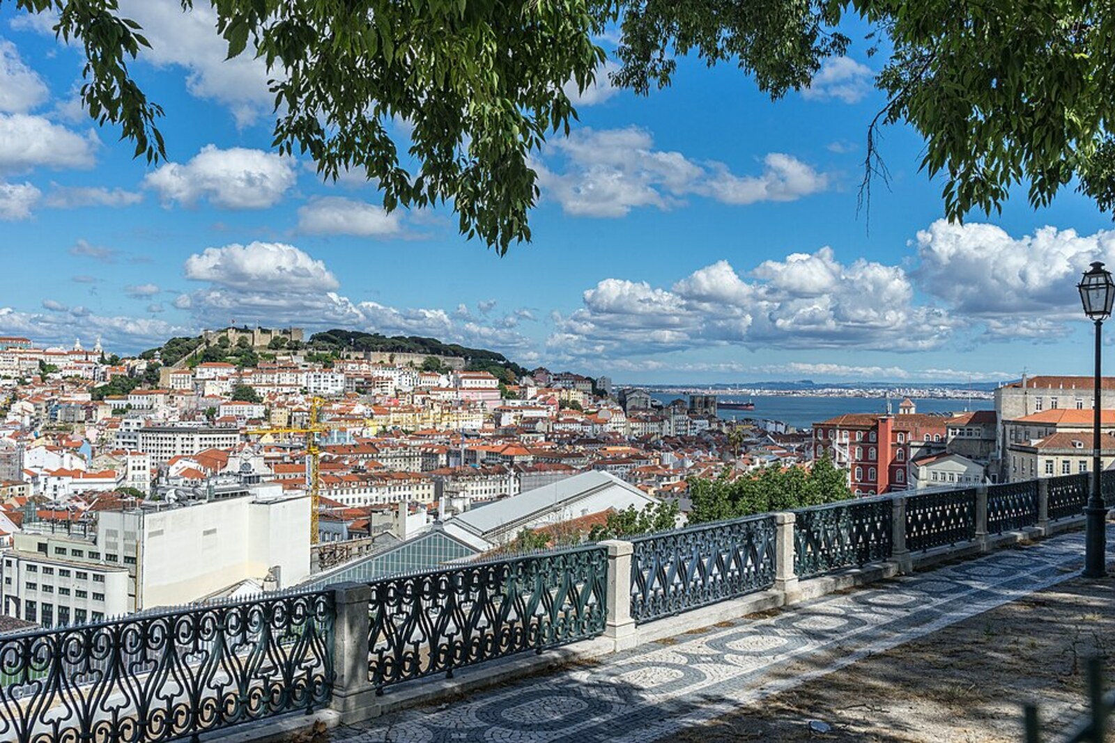 View from Miradouro de São Pedro de Alcântara in Lisbon.