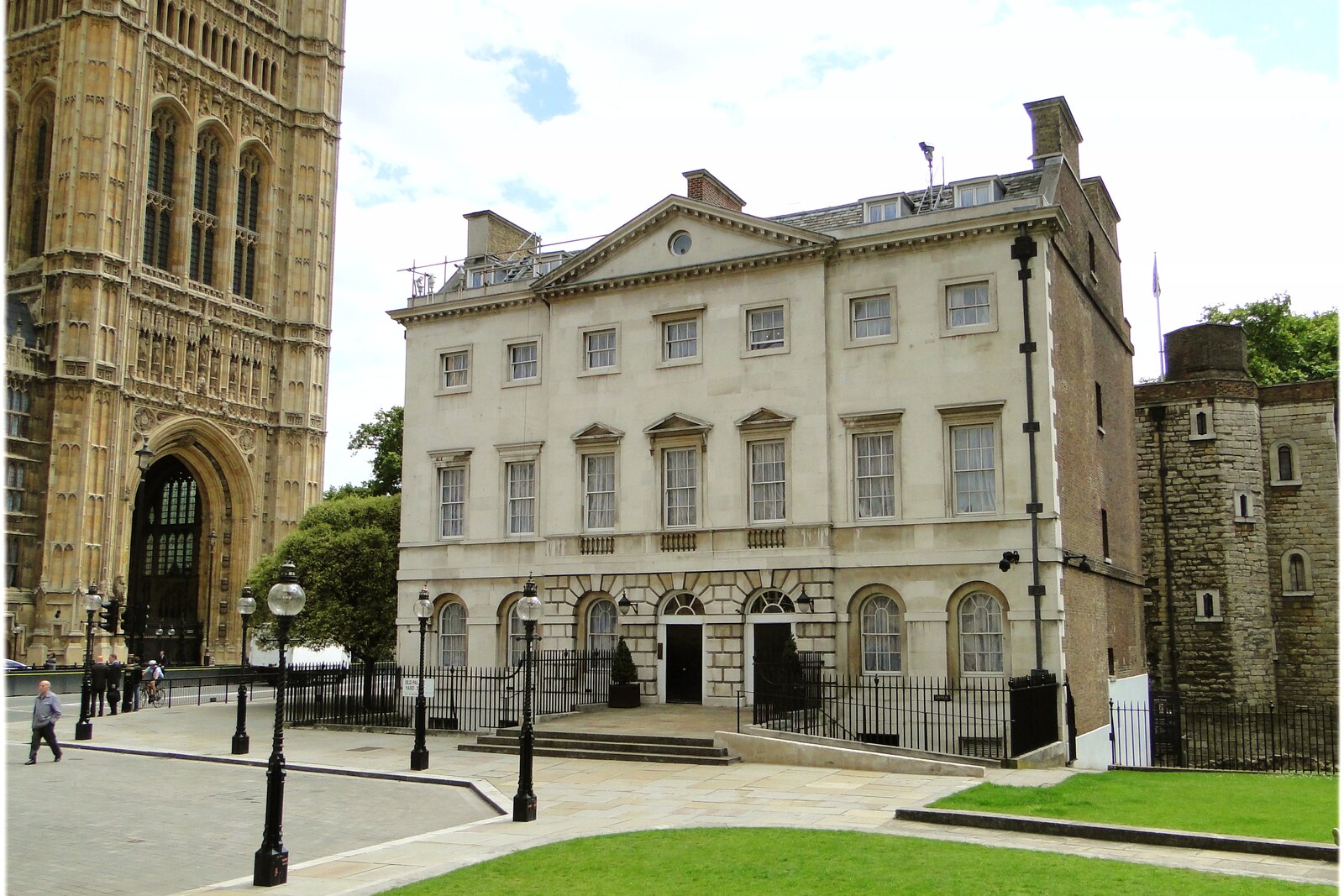 Old Palace Yard beside the parliamentary complex.