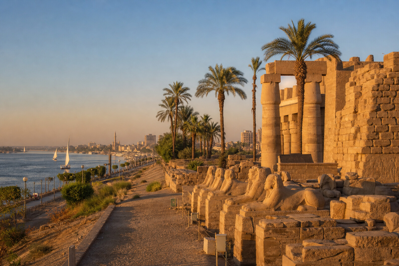Generated editorial hero image of the city of Luxor