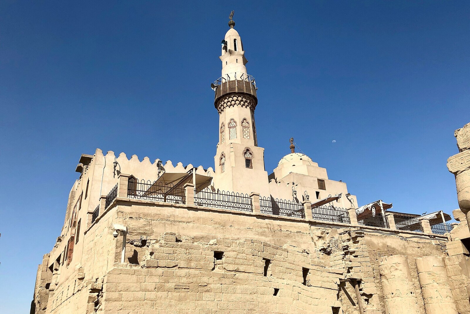 Abu al-Haggag Mosque above the courtyard of Luxor Temple.