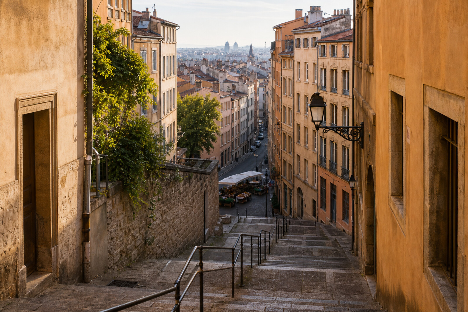 Generated editorial cover for the route “lyon-croix-rousse-canuts-slopes”