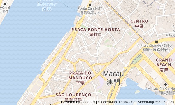 Walk map: From Barra to St. Paul: Old Macau