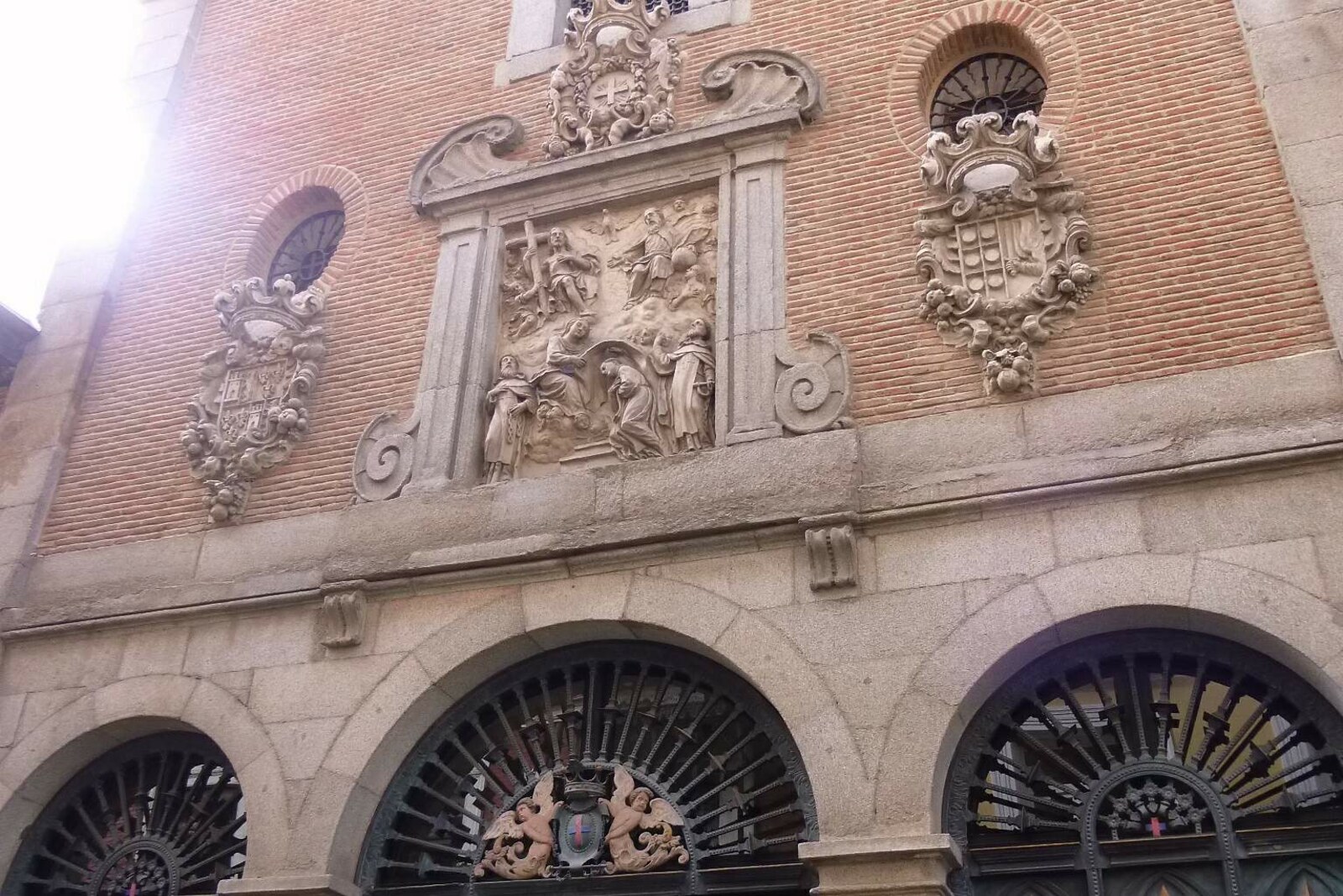 Baroque façade of the Convent of the Discalced Trinitarians (Trinitarias de Cervantes), Madrid.
