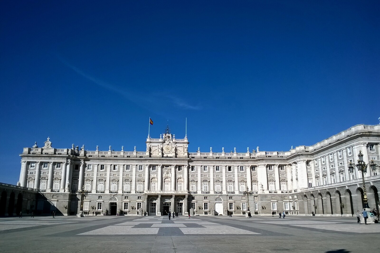 Plaza de la Armería in front of the Royal Palace of Madrid.
