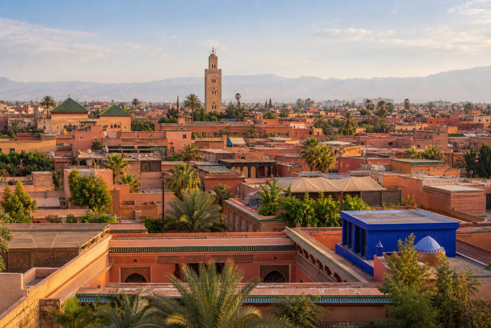 Editorial hero image generated for the city of Marrakech