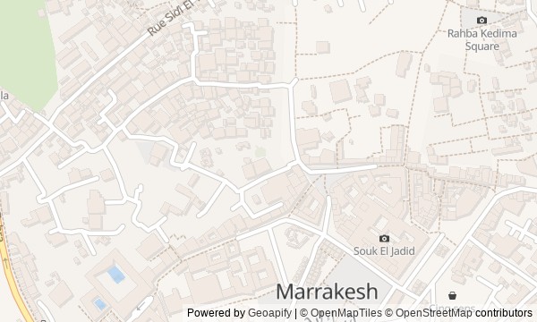 Walk map: Koutoubia Mosque, Jemaa el-Fnaa, and the Souks of Marrakech