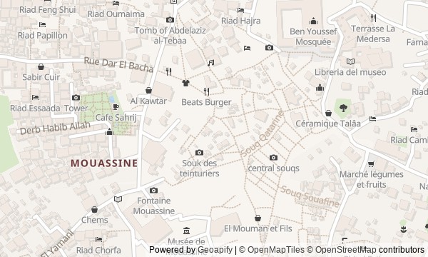 Walk map: Northern Medina: Palaces, Gardens, and Madrasa