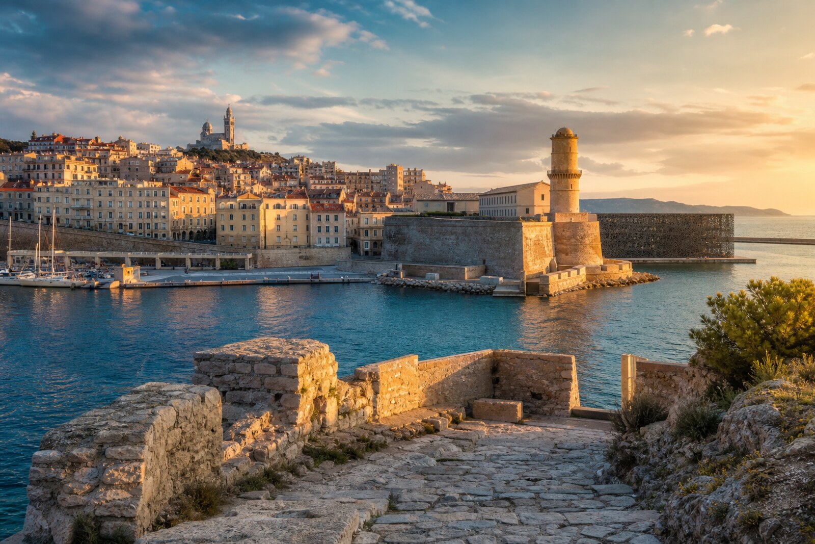 Generated editorial cover for the “marseille-vieux-port-panier-mucem” route