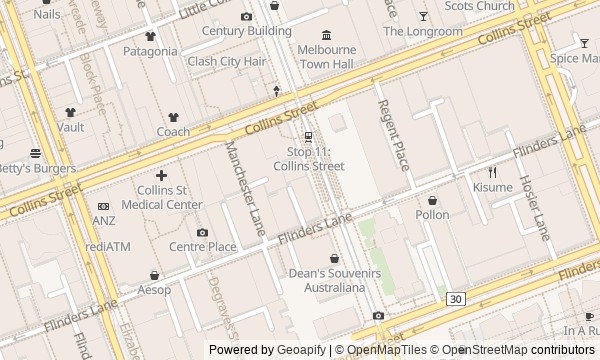 Walk map: Melbourne's Central Laneways and Arcades