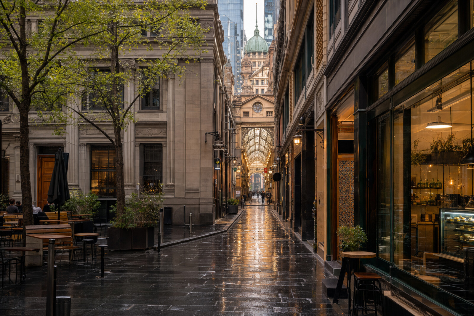 Generated editorial cover image for the “melbourne-laneways-arcades-cbd” route