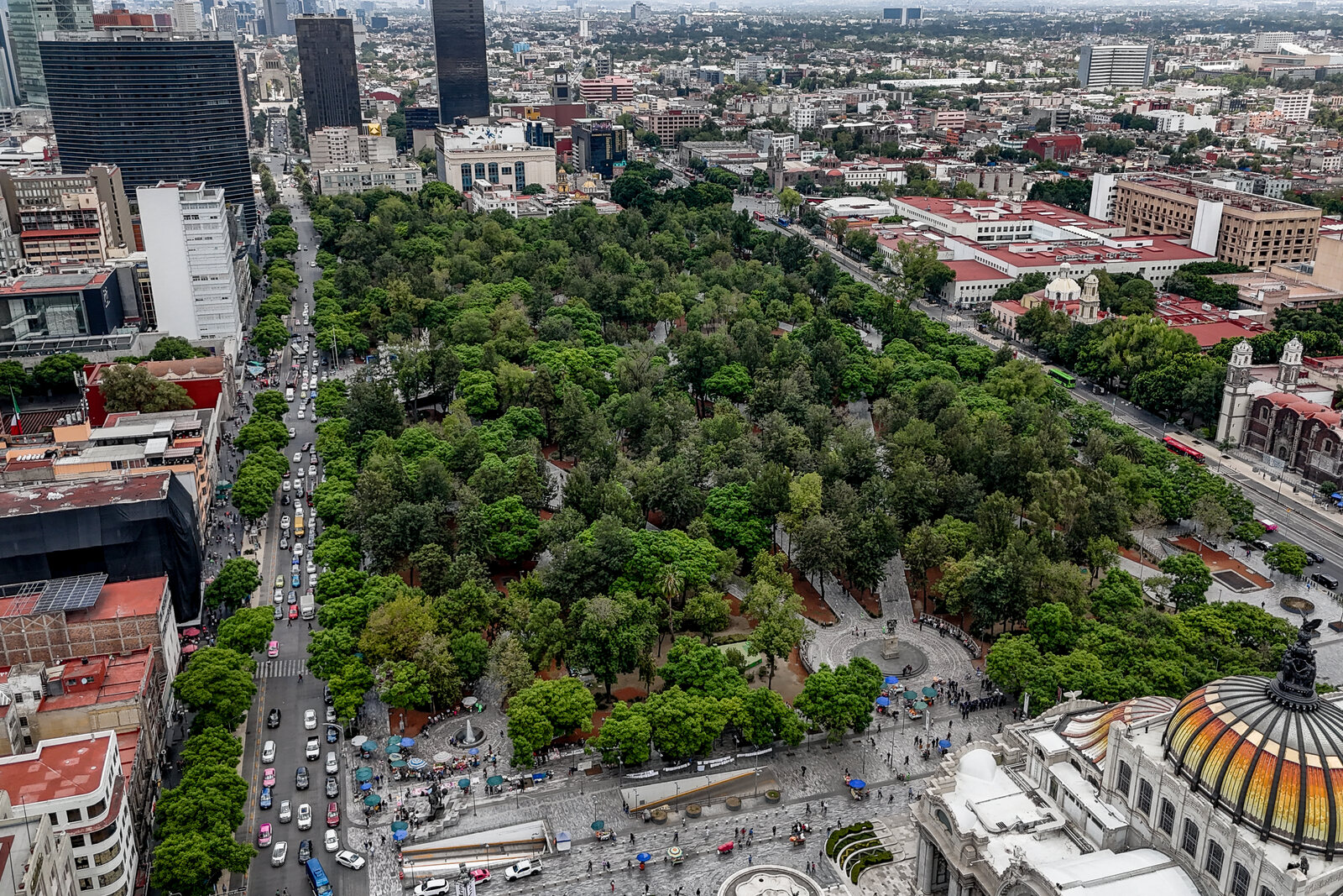 Alameda Central park in Mexico City