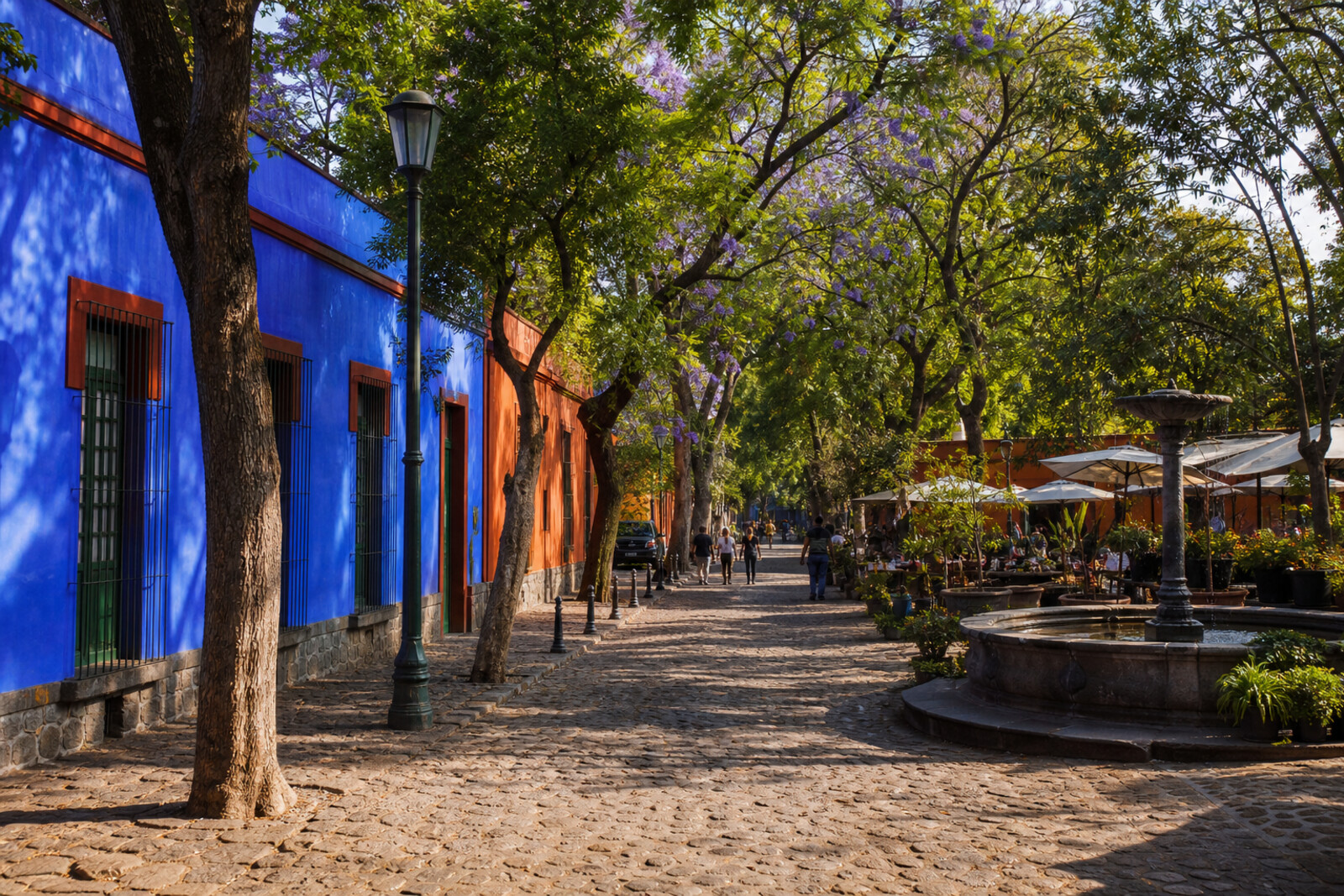 Generated editorial cover for the “Mexico City Coyoacán village art” route