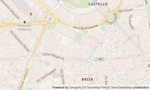 Walk map: Milan: Leonardo da Vinci and Sforza