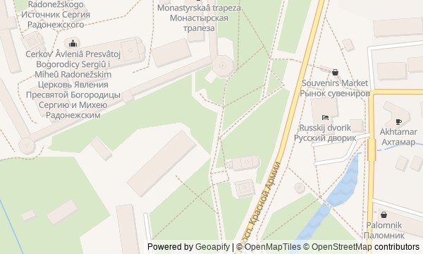 Walk map: The Trinity Lavra of St. Sergius, Podol, and the Old Road from Moscow