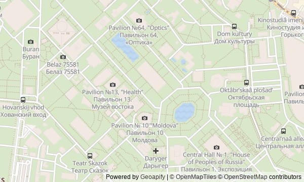 Walk map: VDNKh: from the Main Entrance Arch to the Vostok Launch Vehicle Model