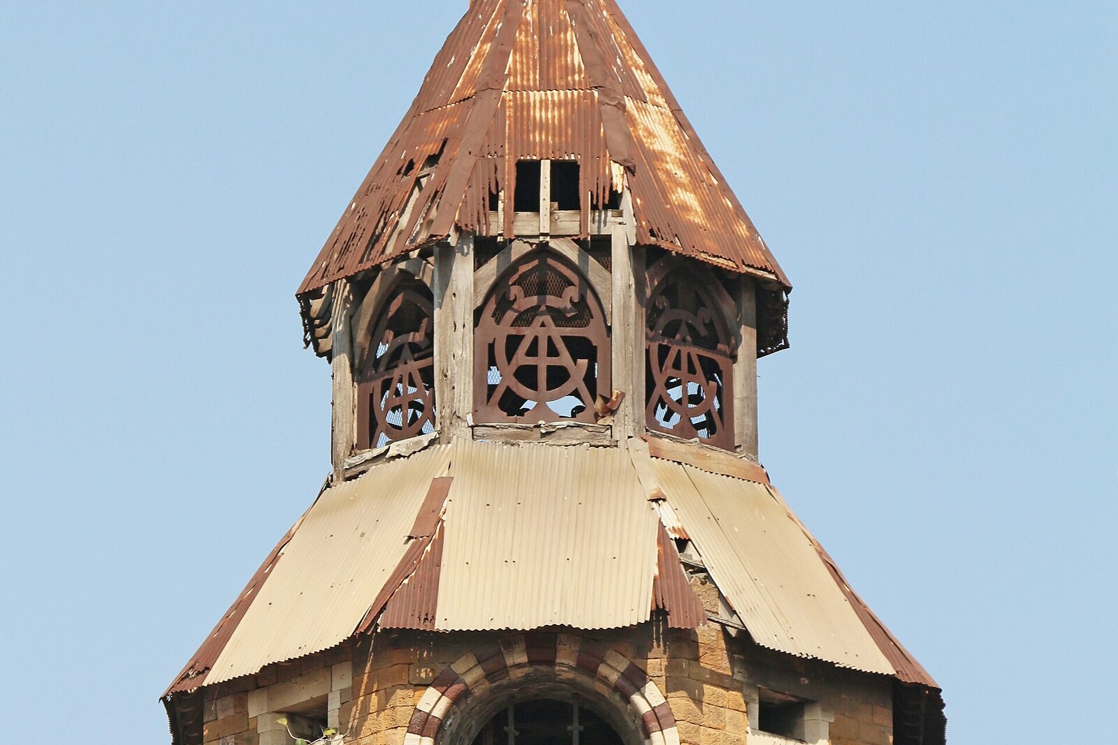The tower and facade of Crawford Market, officially Mahatma Jyotiba Phule Mandai (Crawford Market), in Mumbai.