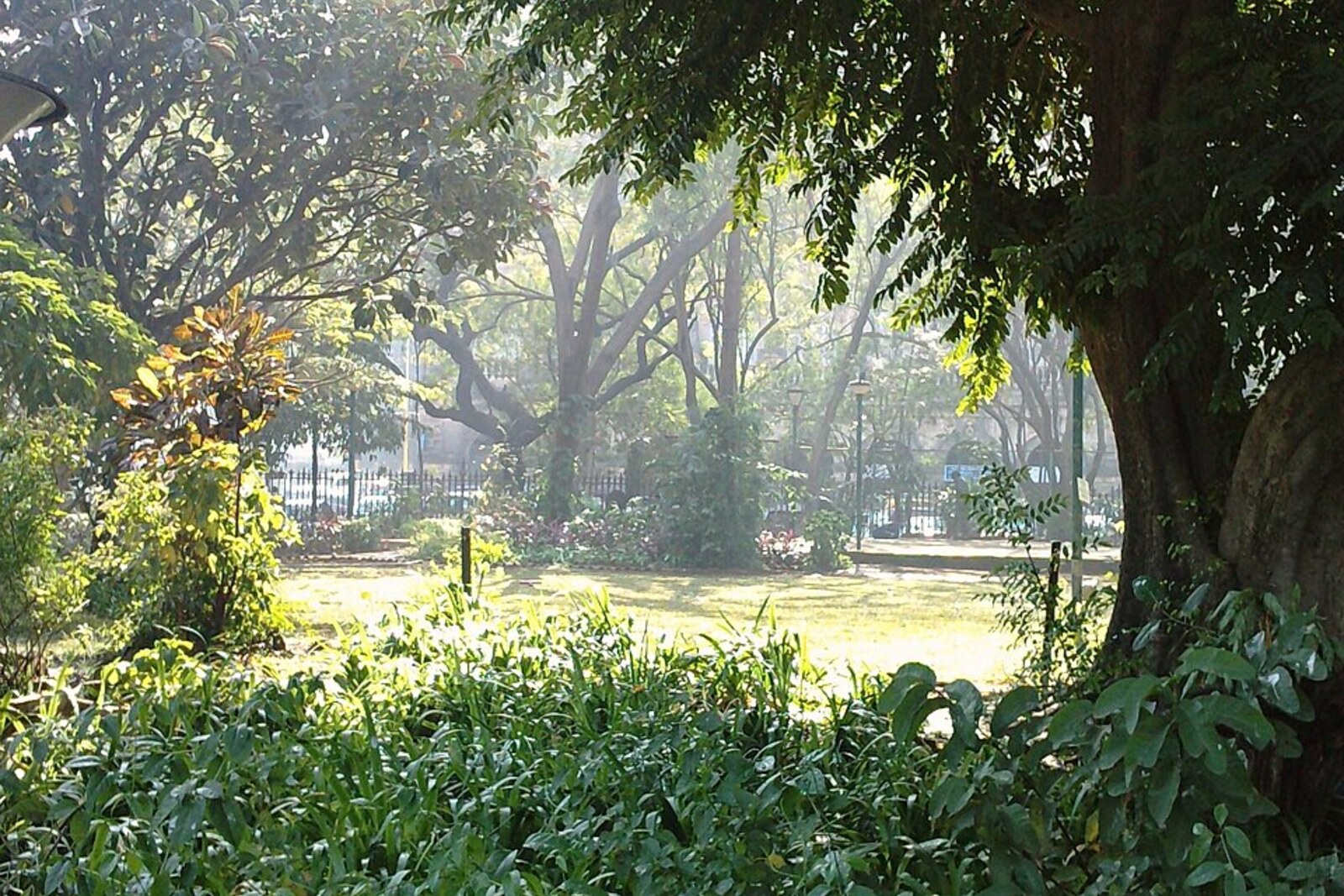 The arcades and facades of Horniman Circle Gardens.