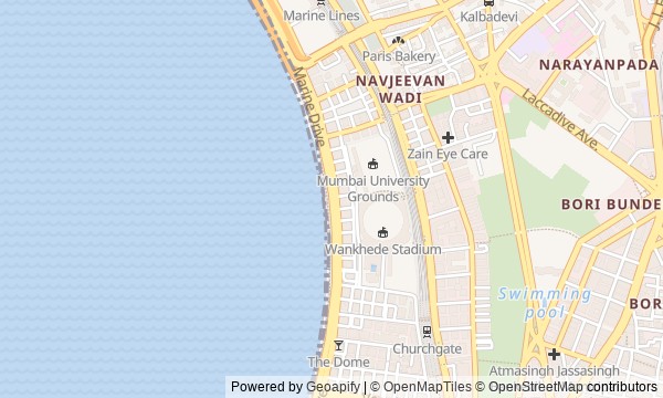 Walk map: Gothic and Art Deco in Mumbai: From Oval Maidan to Chowpatty