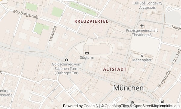 Walk map: Old Munich: Gates, Squares, and Residences