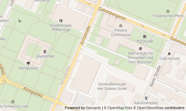 Walk map: Königsplatz and Kunstareal: Art, Power, Memory