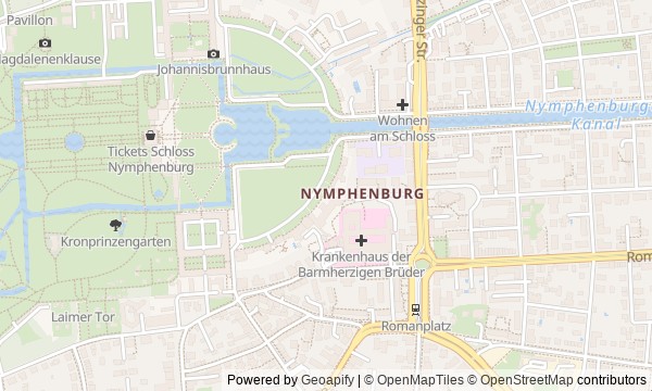 Walk map: Nymphenburg: Palace and Park