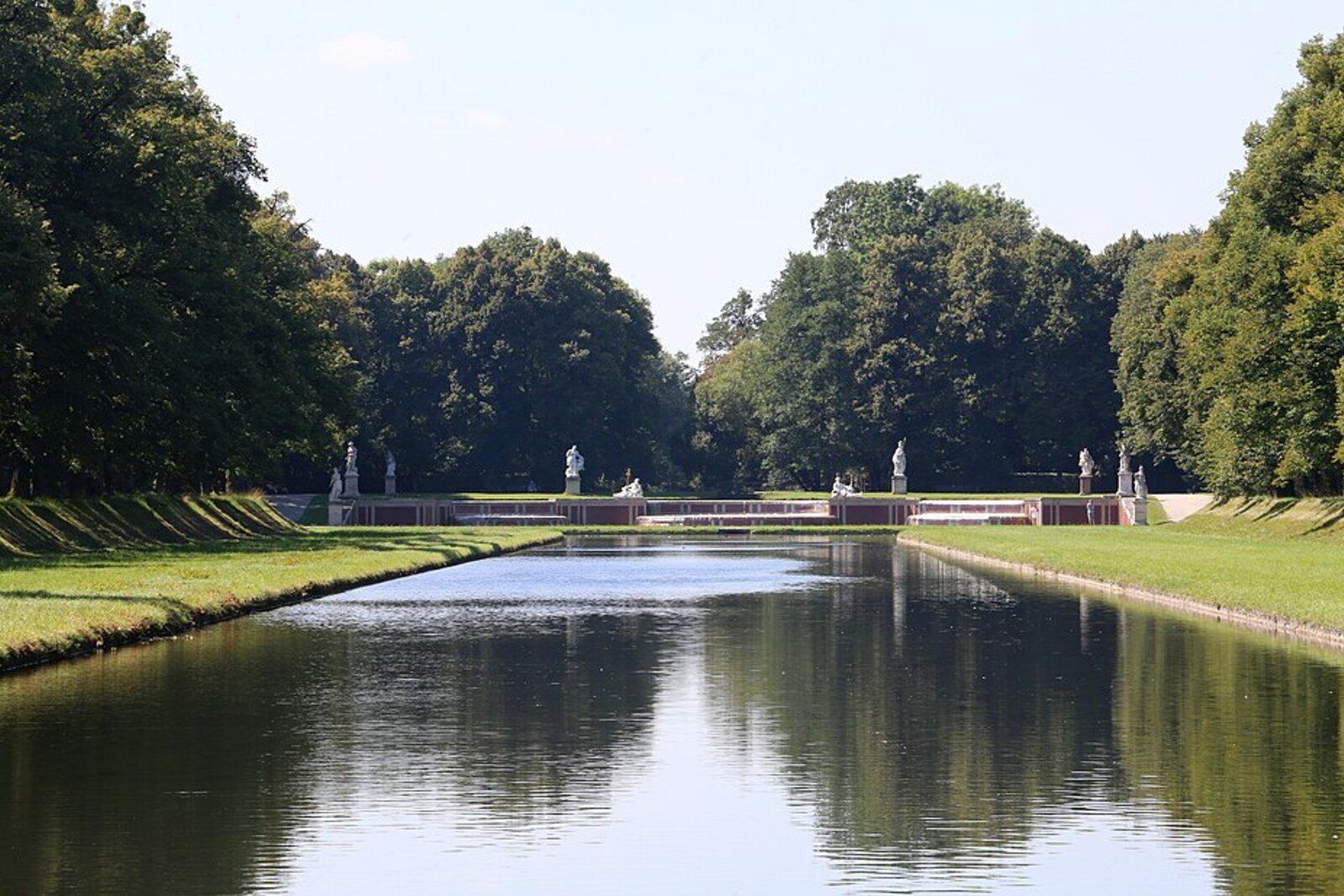 The Great Cascade and the canal in Nymphenburg Park.
