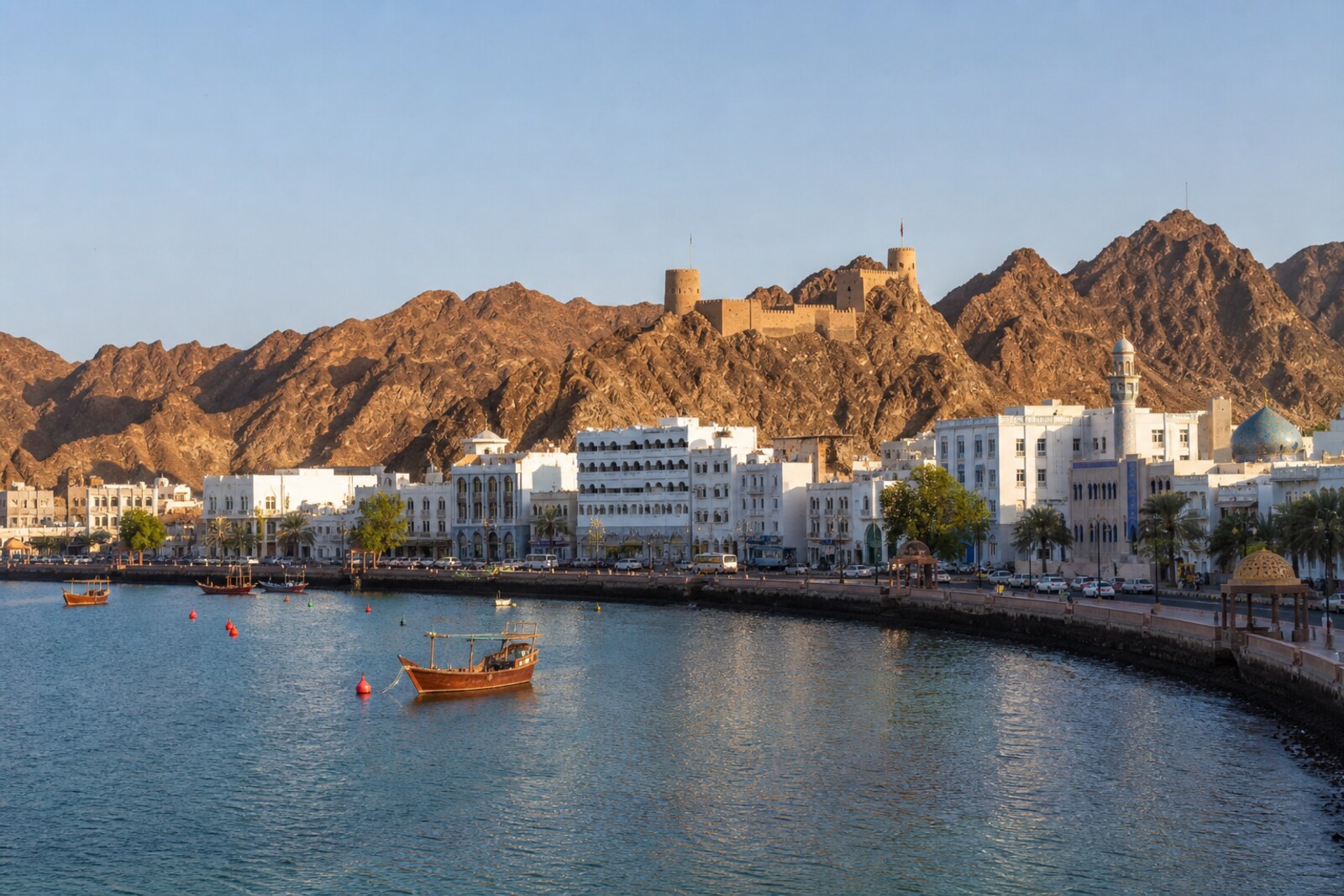 Generated editorial hero image for the city of Muscat