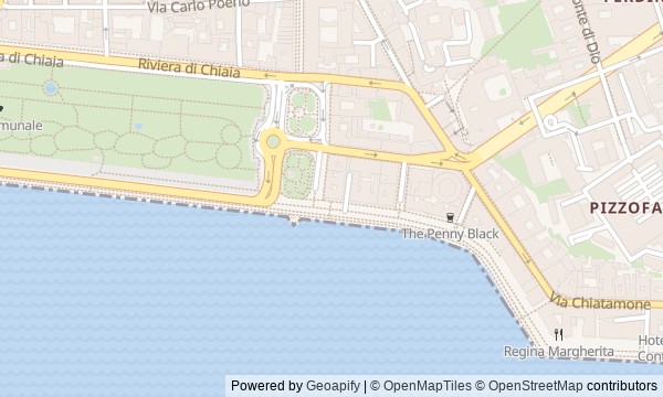 Walk map: Naples Waterfront: Santa Lucia District, Megaride, and Chiaia