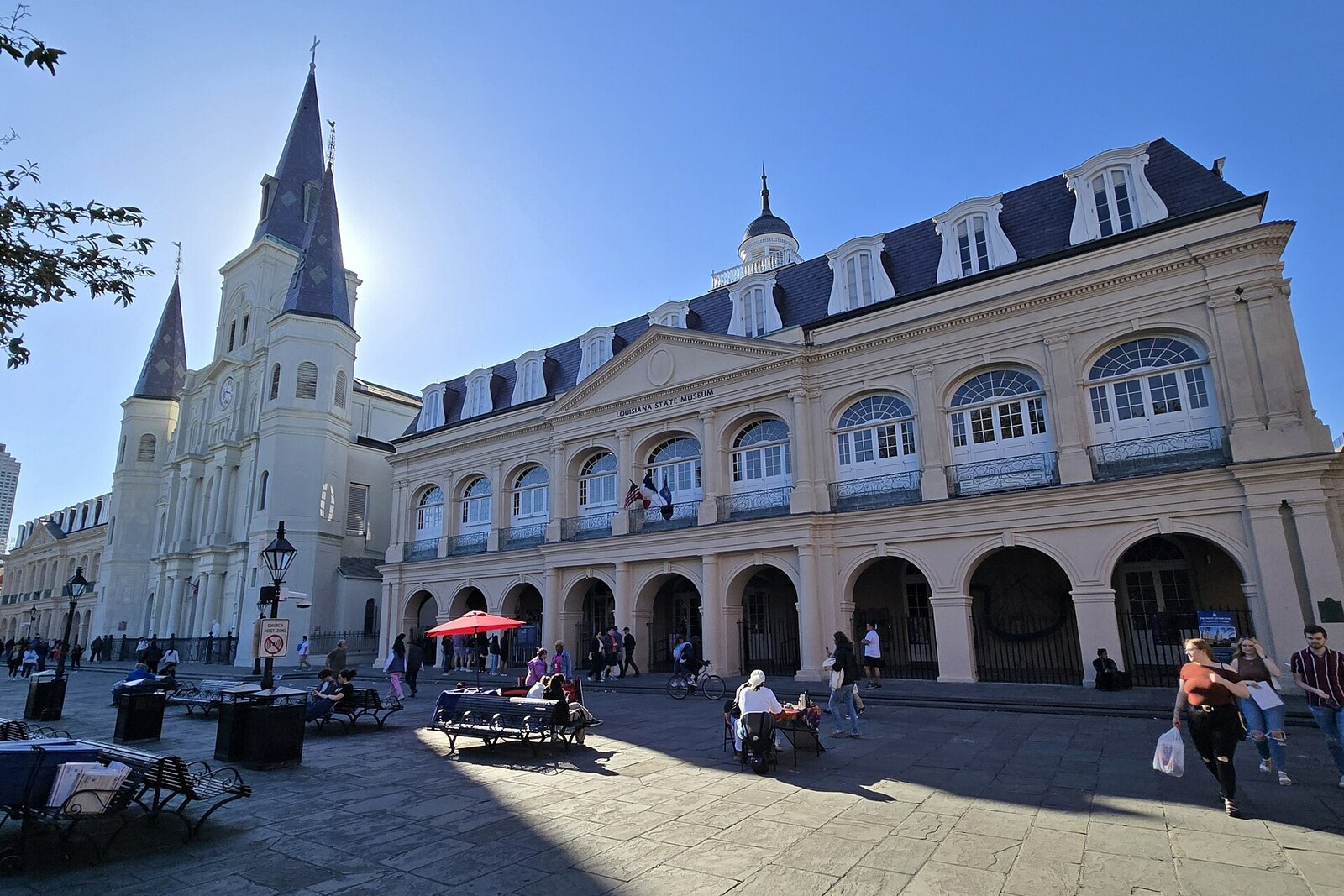Jackson Square, the cathedral, and former authority