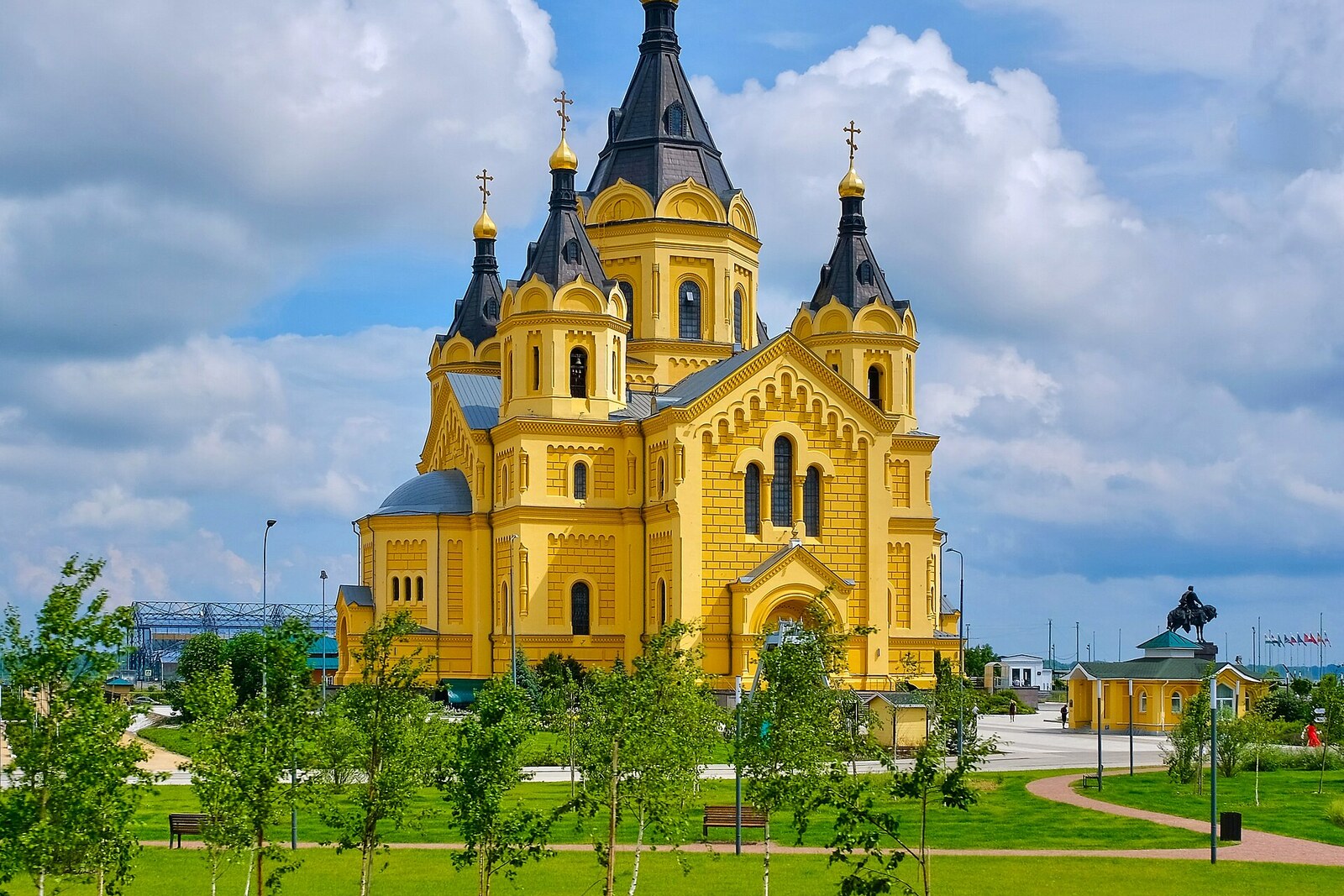 Alexander Nevsky Cathedral with five tented roofs on Strelka