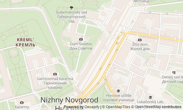Walk map: Volga Slope and the Nizhny Novgorod Kremlin