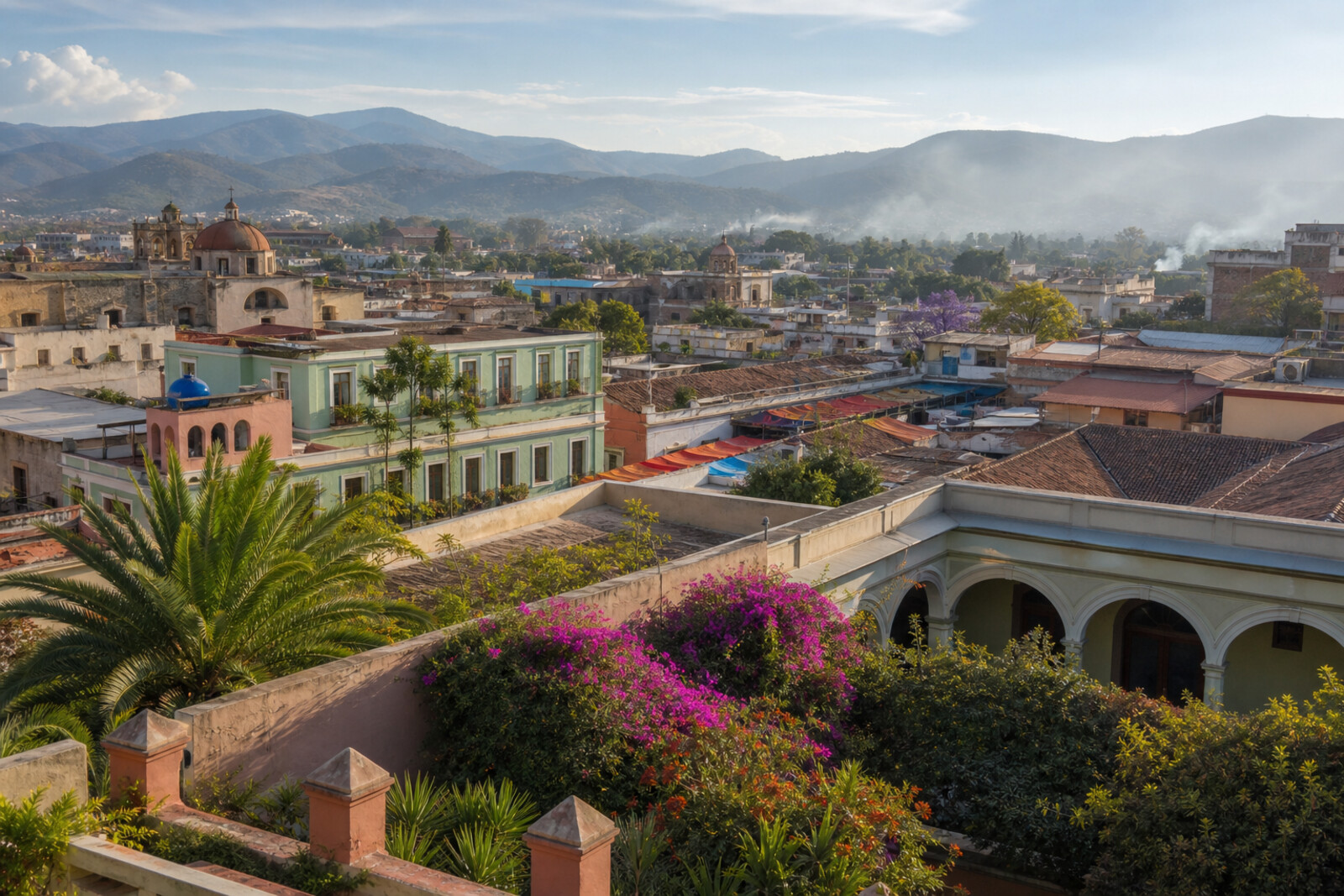 Editorial hero image generated for the city of Oaxaca