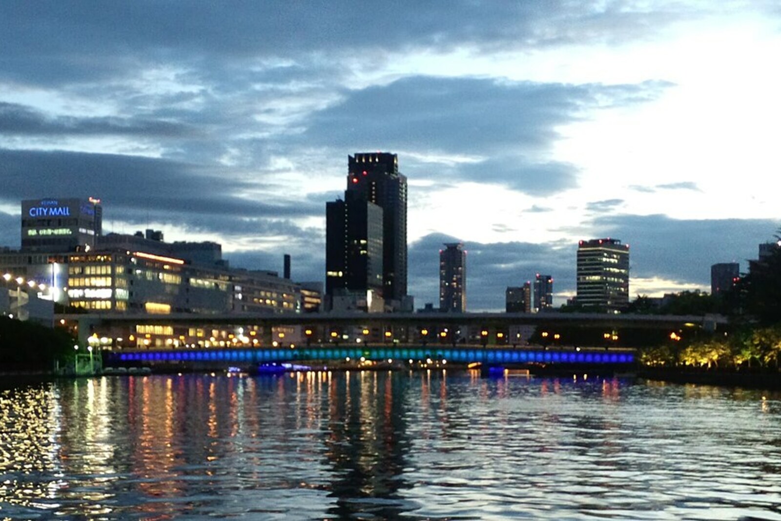Temmabashi Bridge and broad water