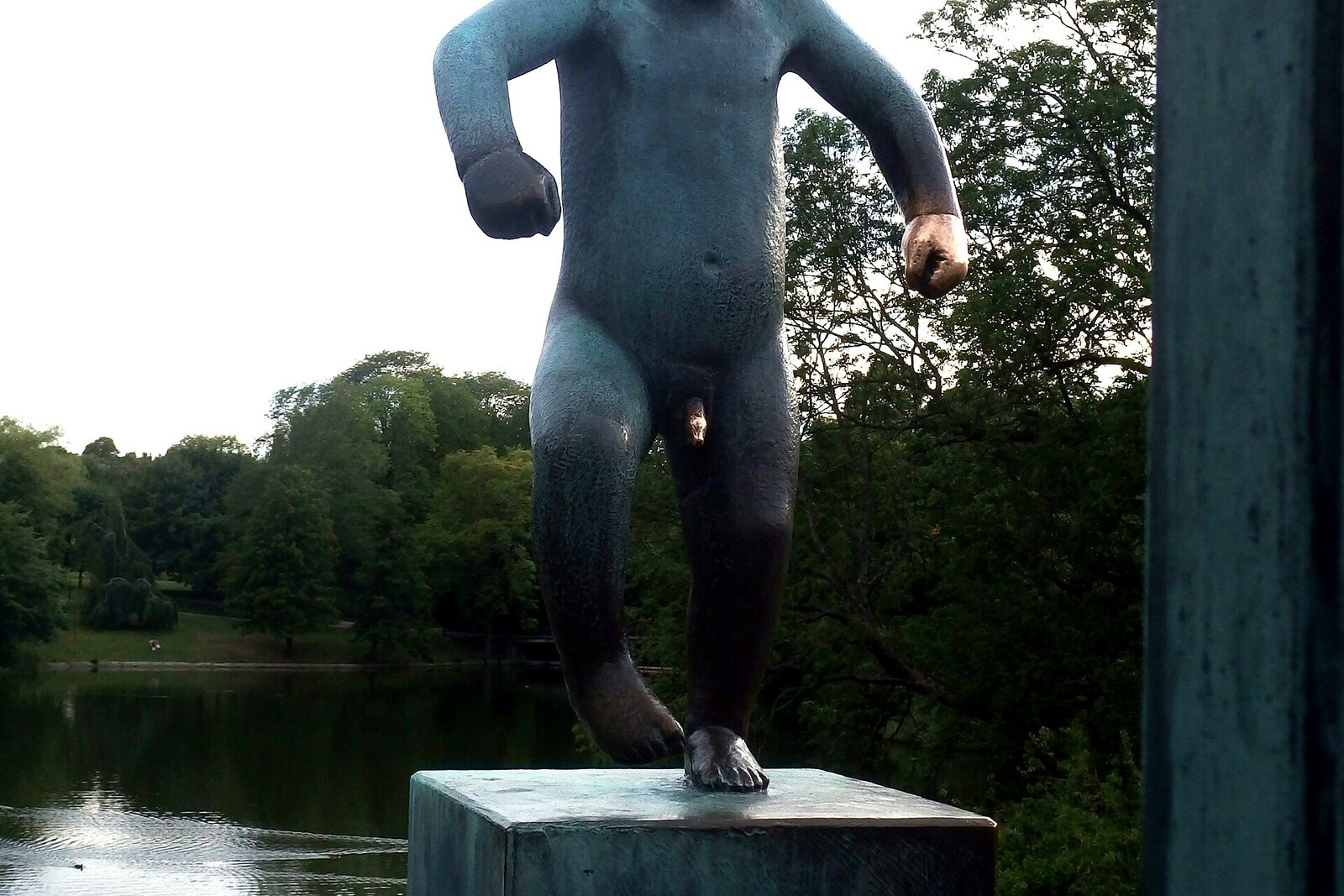 Bronze figures on the granite Vigeland Bridge in Oslo