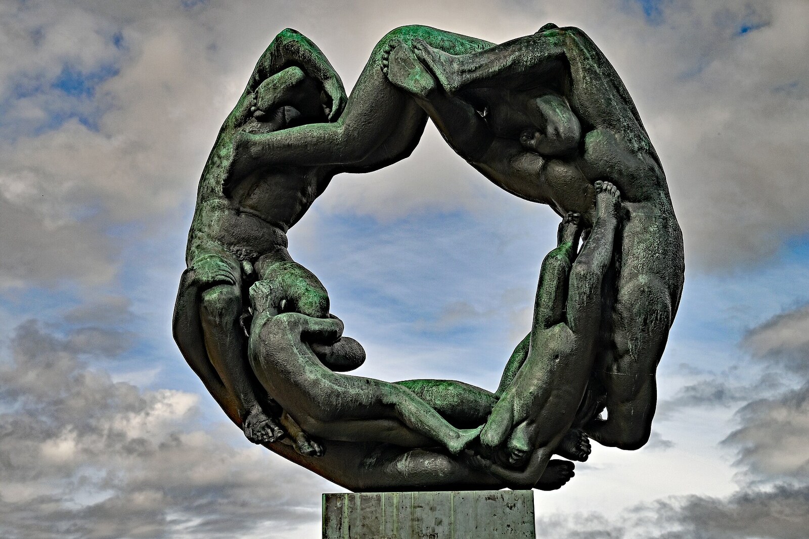Bronze sculpture Circle of Life in Frogner Park along the Vigeland installation route.