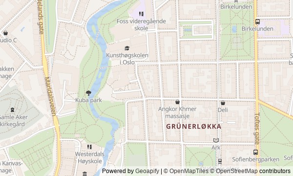 Walk map: Industrial Akerselva and Urban Grünerløkka