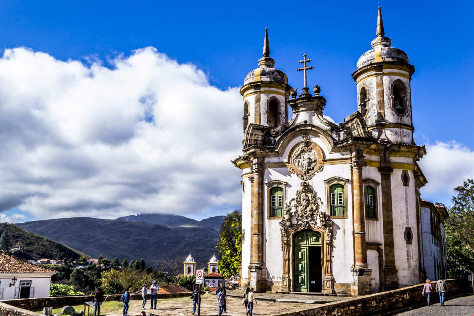 Facade of the Church of Saint Francis of Assisi in Ouro Preto.