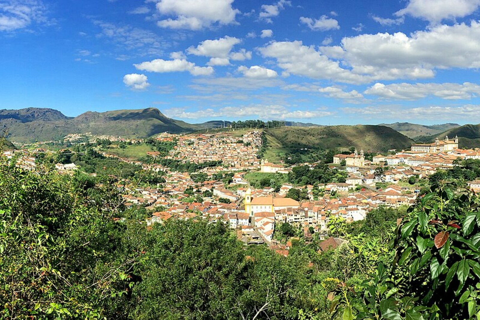 Panorama of Ouro Preto’s historic center from Lajes Lookout.