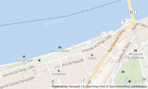 Walk map: Gaia: Monastery, Bridge, and Wine Shore