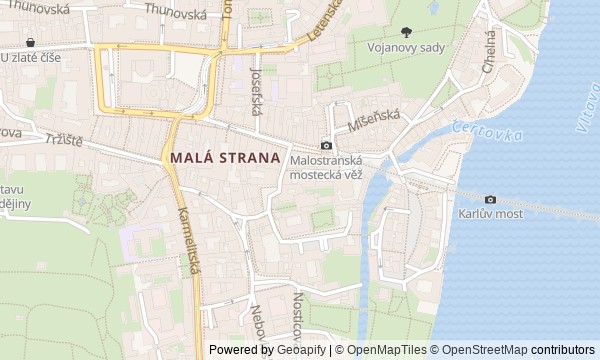 Walk map: Lesser Town and Kampa: Prague by the Water