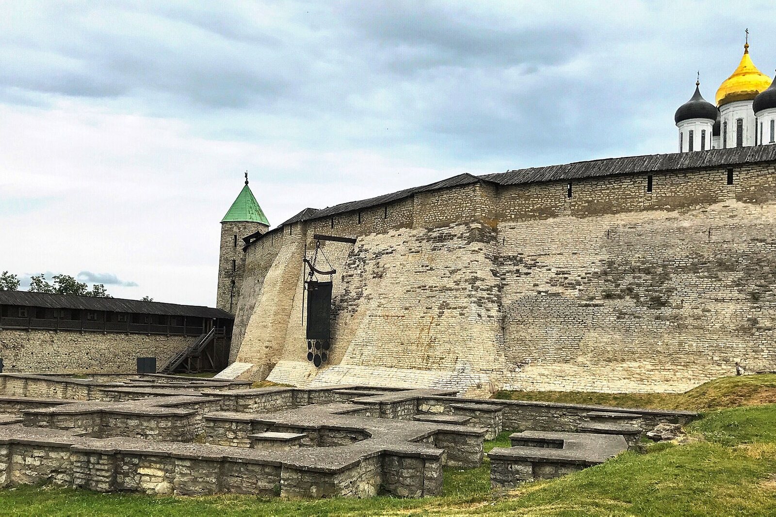 Foundations of Dovmont Town in the Pskov Krom.
